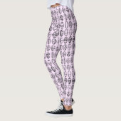 Fancy paaseipatroon roze leggings (Links)