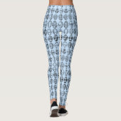 Fancy paaspatroon Licht blauw Leggings (Achterkant)
