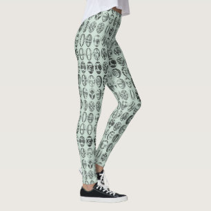 Fancy paaspatroon lichtgroen leggings