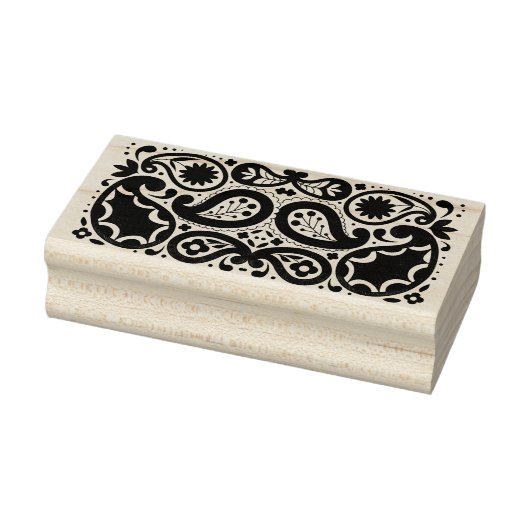  Fancy Paisley Patroon Bloemen Scheurdruppels Rubberstempel (Stempel)