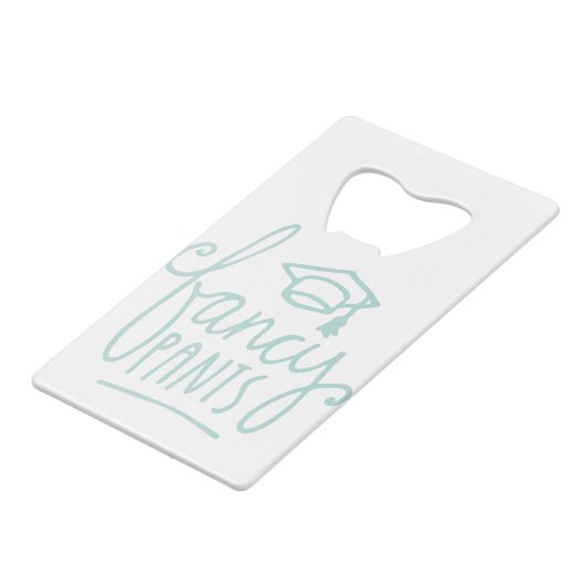 Fancy Pants Funny Afstudeerder Creditkaart Flessenopener (Achterkant Gekanteld)