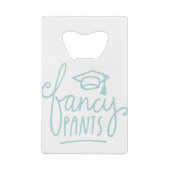 Fancy Pants Funny Afstudeerder Creditkaart Flessenopener (Achterkant)