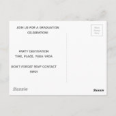 Fancy Pants Funny Afstudeerder Party nodigt uit Briefkaart (Achterkant)