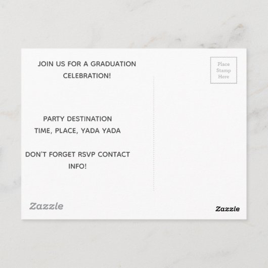 Fancy Pants Funny Afstudeerder Party nodigt uit Briefkaart (Achterkant)