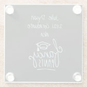 Fancy Pants Funny Afstuderen Aangepast Glazen Onderzetter (Achterkant)