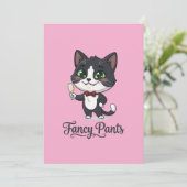 Fancy Pants Tuxedo Kat Cheers Bedankkaart (Staand voorkant)