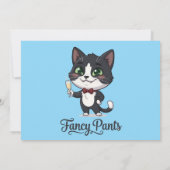 Fancy Pants Tuxedo Kat Cheers Bedankkaart (Achterkant)
