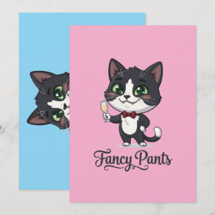 Fancy Pants Tuxedo Kat Cheers Bedankkaart