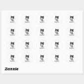 Fancy Pants Tuxedo Kat Cheers Ronde Sticker (Vel)