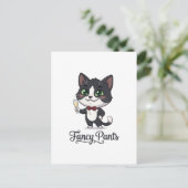 Fancy Pants Tuxedo Kat Cheert Briefkaart (Staand voorkant)