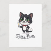 Fancy Pants Tuxedo Kat Cheert Briefkaart (Voorkant)