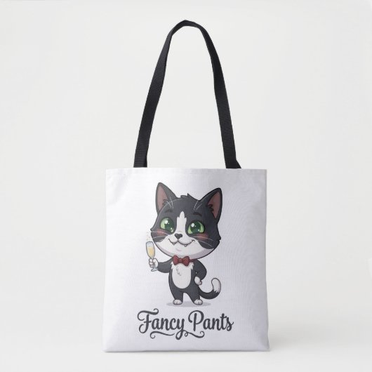 Fancy Pants Tuxedo Kat Proost Tote Bag (Voorkant)
