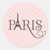 Fancy Parijs Ronde Sticker (Voorkant)