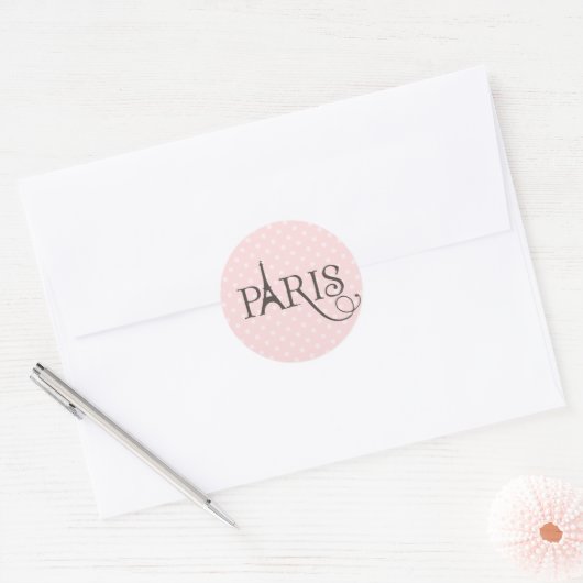 Fancy Parijs Ronde Sticker (Envelop)
