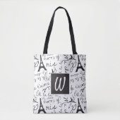 Fancy Paris Monogram Tote Bag (Voorkant)