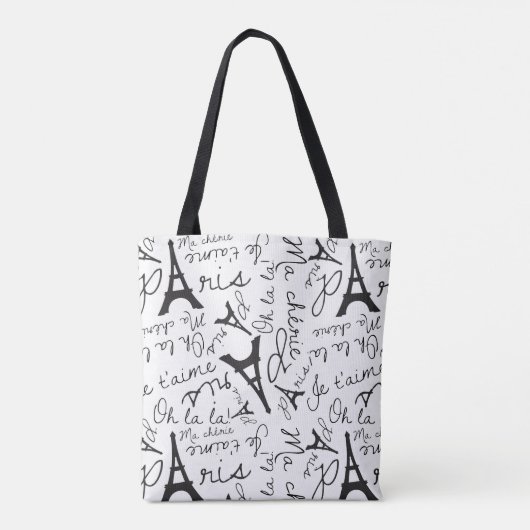 Fancy Paris Monogram Tote Bag (Achterkant)