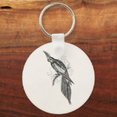  Fancy parkiet Parrots 1800s Tropische Vogel Sleutelhanger (Voorkant)