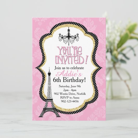 Fancy partij bij Parijs Kaart (Staand voorkant)