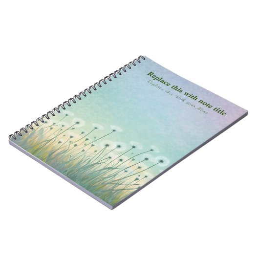 Fancy pastelbloem Notitieboek (Linkerzijde)