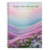 Fancy pastelbloem Notitieboek (Voorkant)