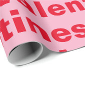 Fancy patroon met rode en roze Valentijnse Cadeaupapier (Rol Hoek)