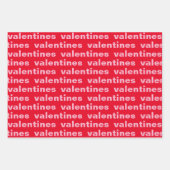 Fancy patroon met rode en roze Valentijnse  Inpakpapier Vel (Voorkant 3)