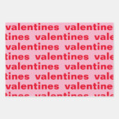Fancy patroon met rode en roze Valentijnse  Inpakpapier Vel (Voorkant)