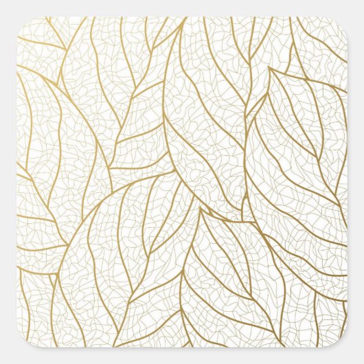 fancy patroon vierkante sticker (Voorkant)