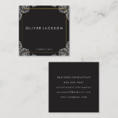 Fancy Patroongouden rand Vierkante Visitekaartje (Voorkant / Achterkant)