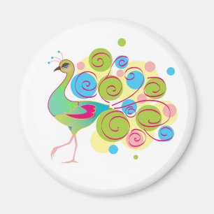 Fancy Peacock Magnet