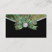 Fancy Peacock Plume & Diamonds Visitekaartje (Achterkant)
