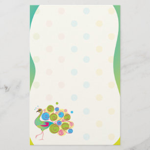 Fancy peacock Stationery Briefpapier