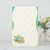 Fancy peacock Stationery Briefpapier (Staand voorkant)