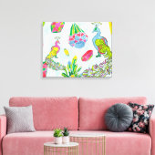 Fancy Peacocks Canvas Afdruk (Insitu (Woonkamer))