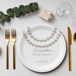 Fancy Pearl ketting Vrijgezellenfeest Papieren Bordje