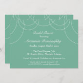 Fancy Pearls Bridal Shower-uitnodiging Kaart (Voorkant / Achterkant)