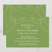 Fancy Pearls Bridal Shower-uitnodiging Kaart (Voorkant / Achterkant)