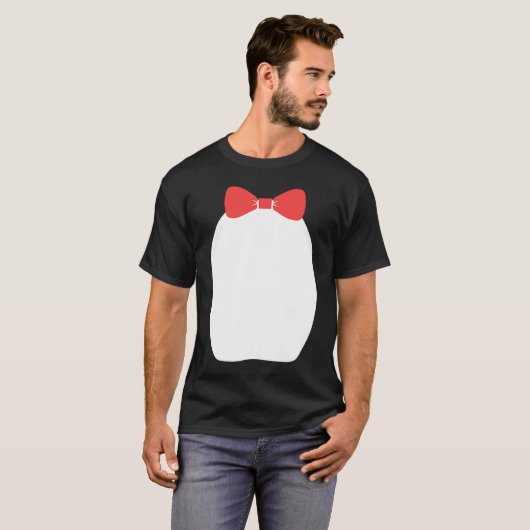 Fancy Penguin Bow Tie Halloween Costume T-shirt (Voorkant volledig)