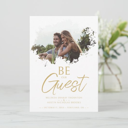 Fancy penseelsnoepbrander Vuilnisbak Save The Date (Staand voorkant)