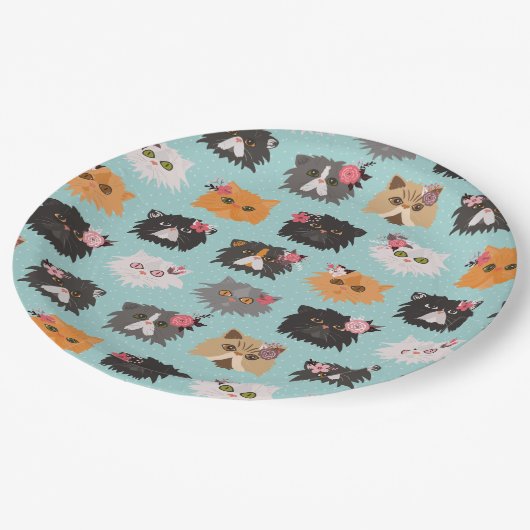 Fancy Perzische katten Papieren Bordje (Gekanteld)