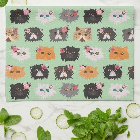 Fancy Perzische katten Theedoek (Gevouwen)