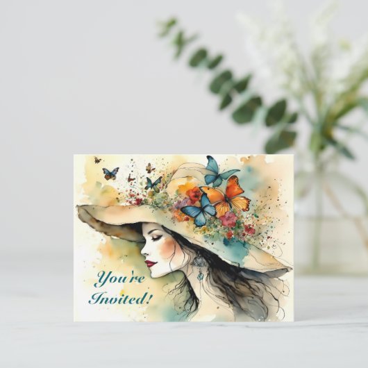 FANCY PET DERBY PARTY UITNODIGING BRIEFKAART (Staand voorkant)