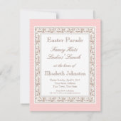 Fancy Petten en bonnets Brunch Pasen Kaart (Achterkant)