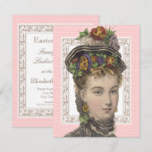 Fancy Petten en bonnets Brunch Pasen Kaart (Voorkant / Achterkant)