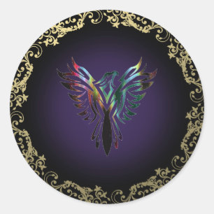 Fancy Phoenix Ronde Sticker