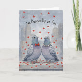 Fancy Pigeons bird lovers Valentine Feestdagen Kaart (Voorkant)