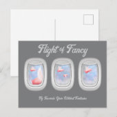 Fancy-Pigs vliegen voorbij Vliegtuigraam P Briefkaart (Voorkant / Achterkant)