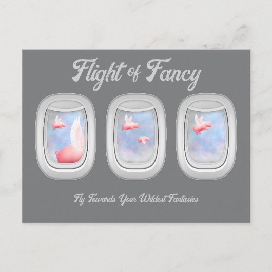 Fancy-Pigs vliegen voorbij Vliegtuigraam P Briefkaart (Voorkant)