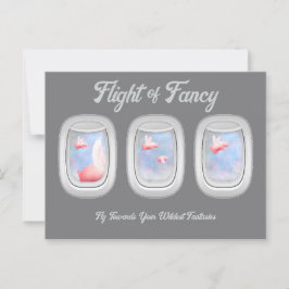 Fancy-Pigs vliegen voorbij Vliegtuigraam P Briefkaart
