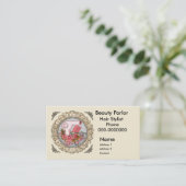 Fancy Pink Roses Beautician Afsprakenkaartje (Staand voorkant)